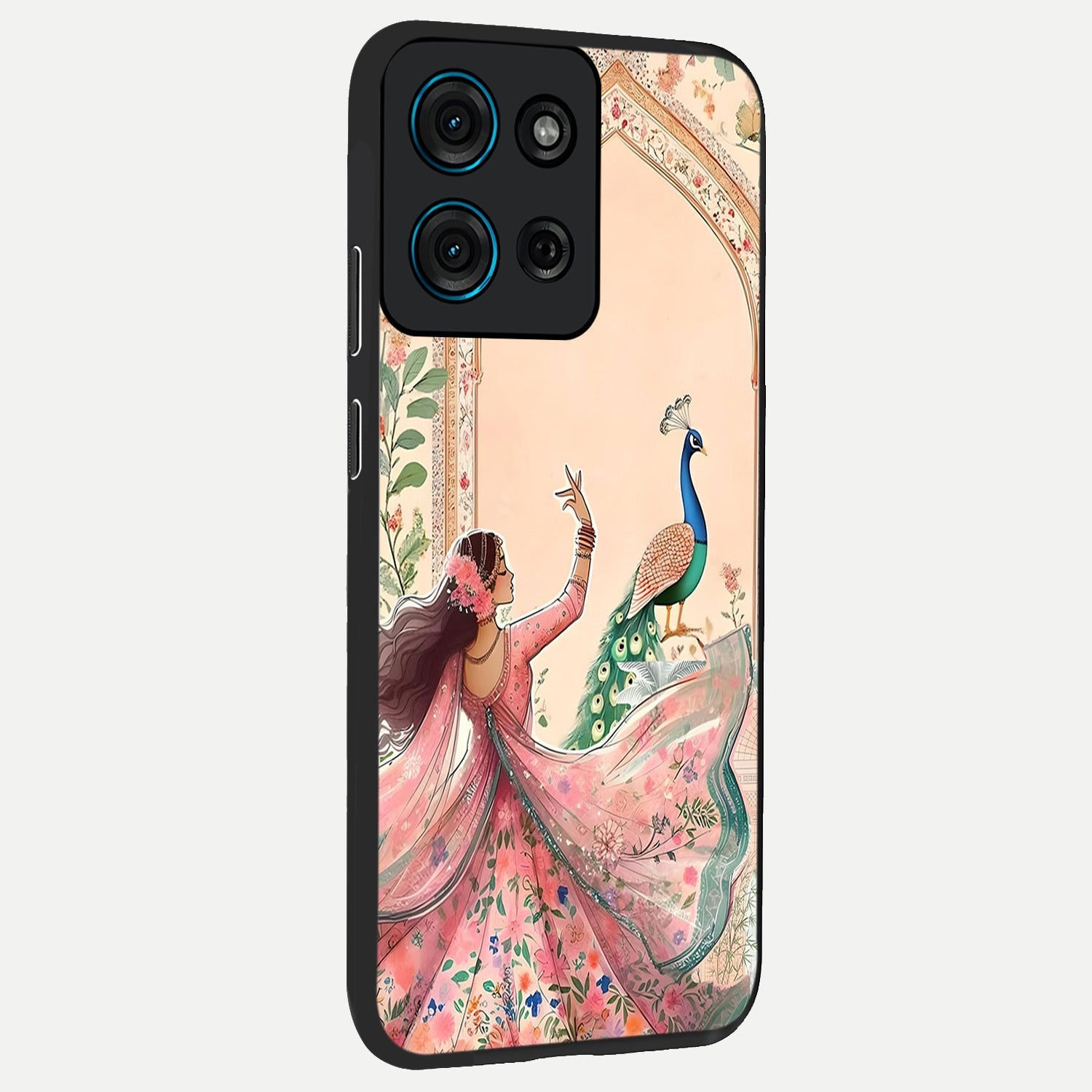 Royal Grace Muse Glass Case upright view showcasing stylish artistic artwork with sophisticated royal theme.