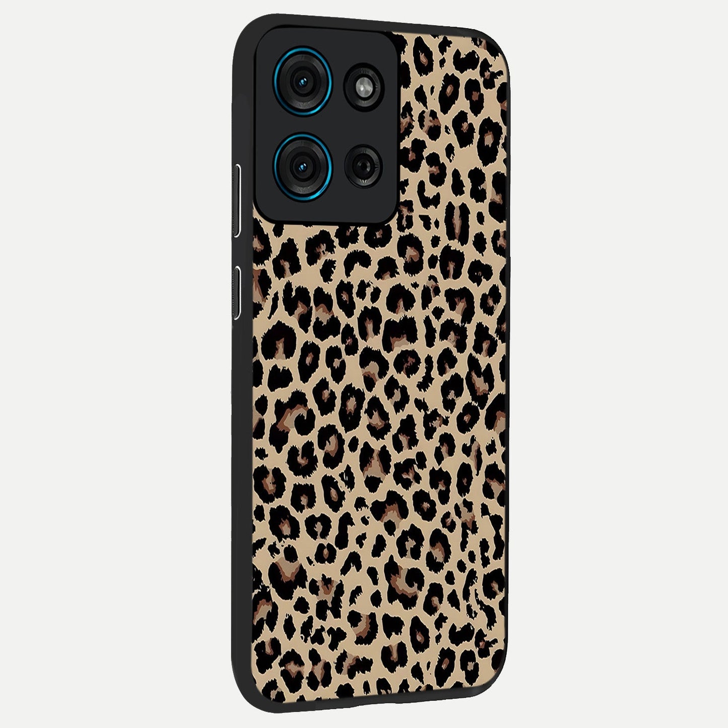 Savage Chic Pattern Glass Case upright view showcasing trendy decorative artwork with edgy fashion theme.