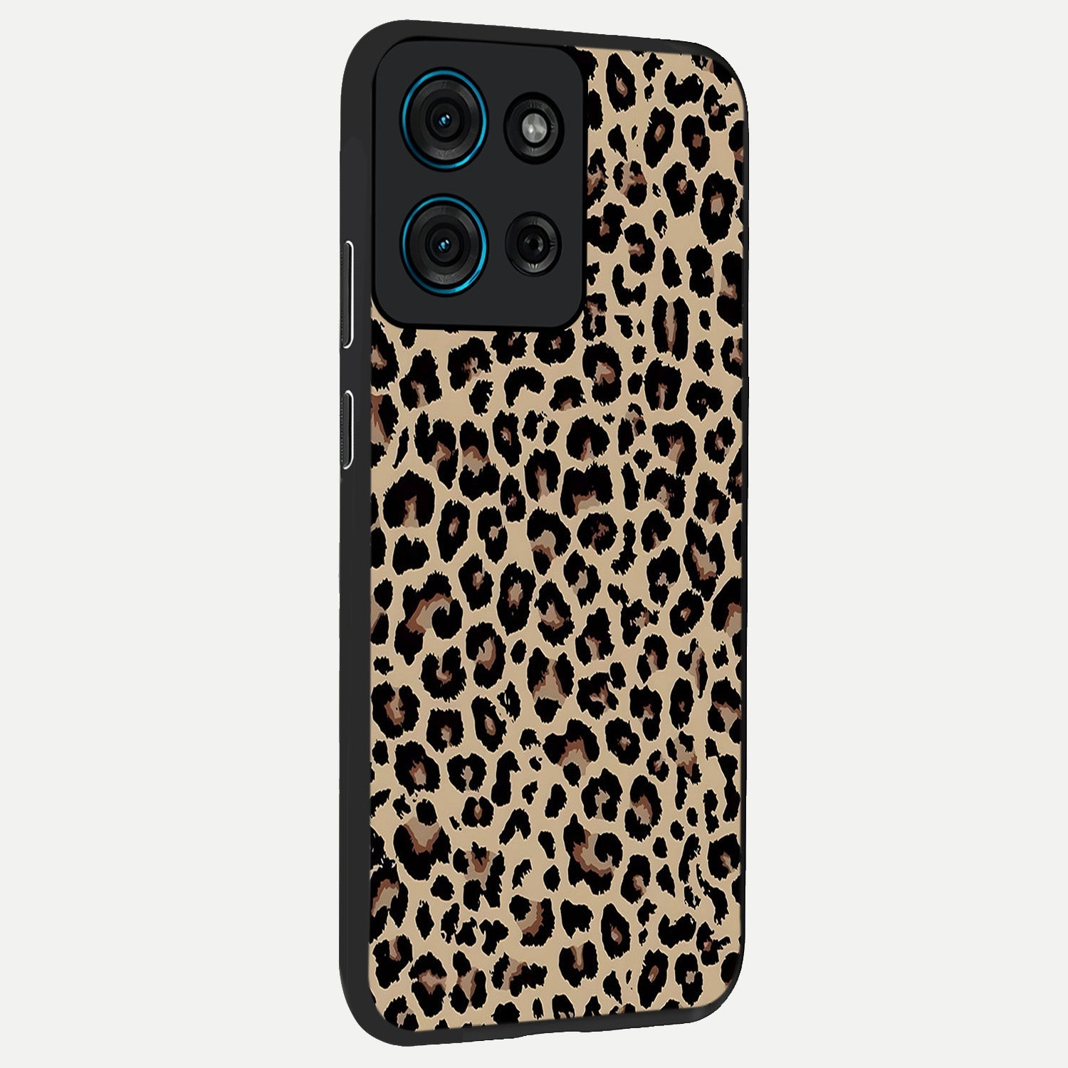 Savage Chic Pattern Glass Case upright view showcasing trendy decorative artwork with edgy fashion theme.