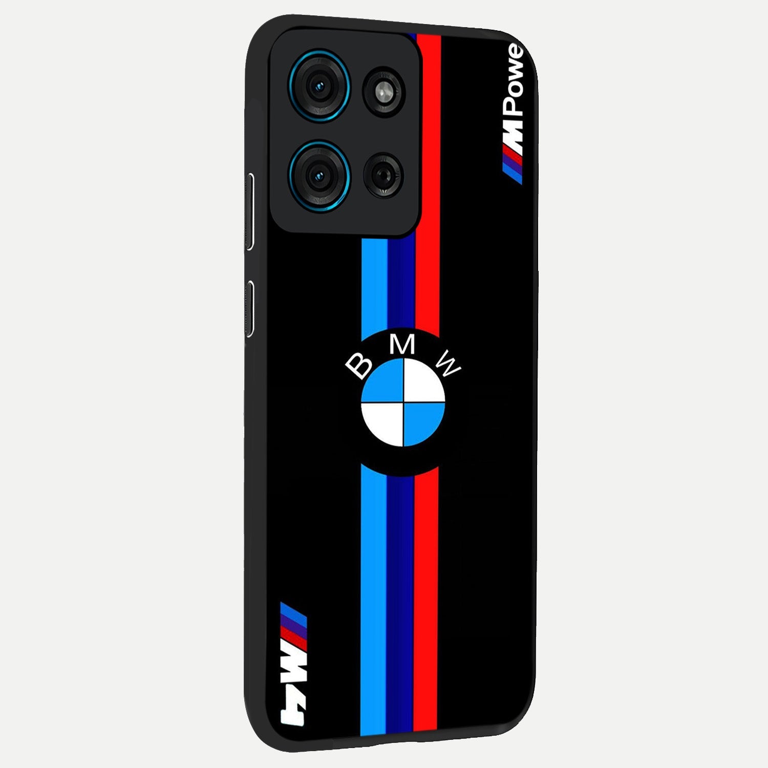 Turbo BMW Beast Glass Case upright view showcasing powerful car artwork with modern motorsport theme.