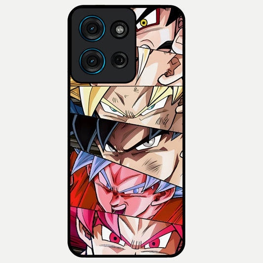 Anime Character Glass Case showing flat back view with vibrant anime artwork and glossy glass finish.