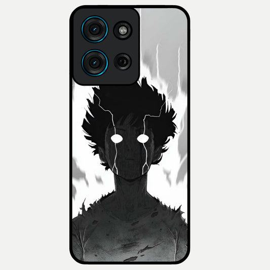 Awakened Inner Rage Glass Case showing flat back view with intense artistic artwork and glossy glass finish.