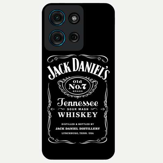 Vintage Whiskey Heritage Glass Case showing flat back view with classic whiskey inspired artwork and glossy glass finish.