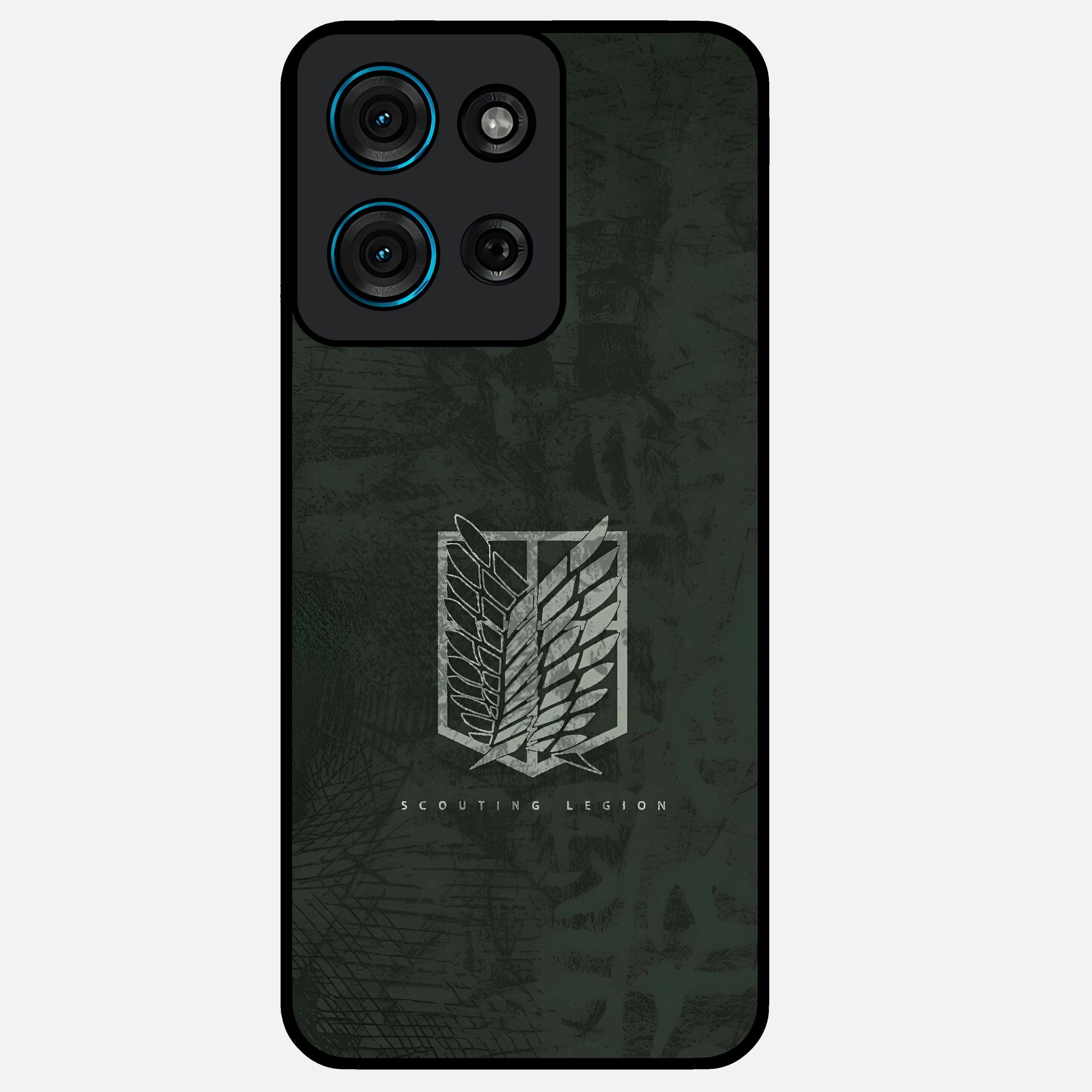 Wings Of Freedom Glass Case showing flat back view with symbolic wings artwork and glossy glass finish.