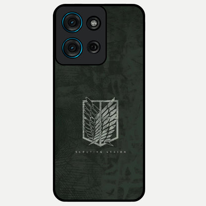 Wings Of Freedom Glass Case showing flat back view with symbolic wings artwork and glossy glass finish.