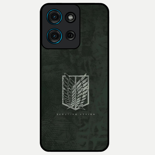 Wings Of Freedom Glass Case showing flat back view with symbolic wings artwork and glossy glass finish.