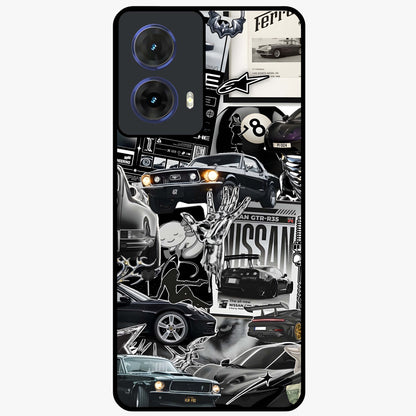 Aesthetic Dark Love Glass Case showing flat back view with dark romantic artwork and glossy glass finish.