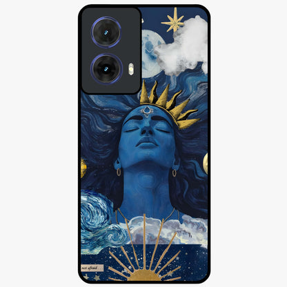 Aesthetic Lord Shiva Glass Case showing flat back view with divine Shiva artwork and glossy glass finish.