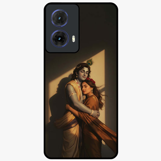 Divine Eternal Love Glass Case showing flat back view with spiritual love themed artwork and glossy glass finish.