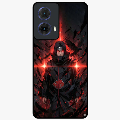 Focus Mode On Glass Case showing flat back view with bold motivational typography design and glossy glass finish.