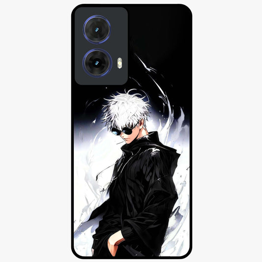 Limitless Shadow King Glass Case showing flat back view with powerful shadow warrior artwork and glossy glass finish.