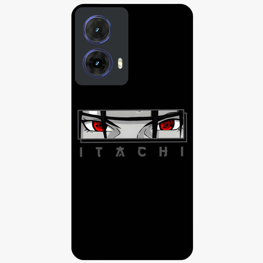 Scarlet Gaze Dominance Glass Case showing flat back view with striking red themed artwork and glossy glass finish.