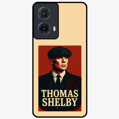 Vintage Mafia Authority Glass Case showing flat back view with bold vintage mafia inspired artwork and glossy glass finish.