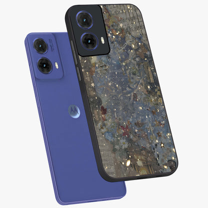 Aesthetic Astrolophia Glass Case displayed in angled mockup highlighting artistic aesthetic elements and smooth glass surface.