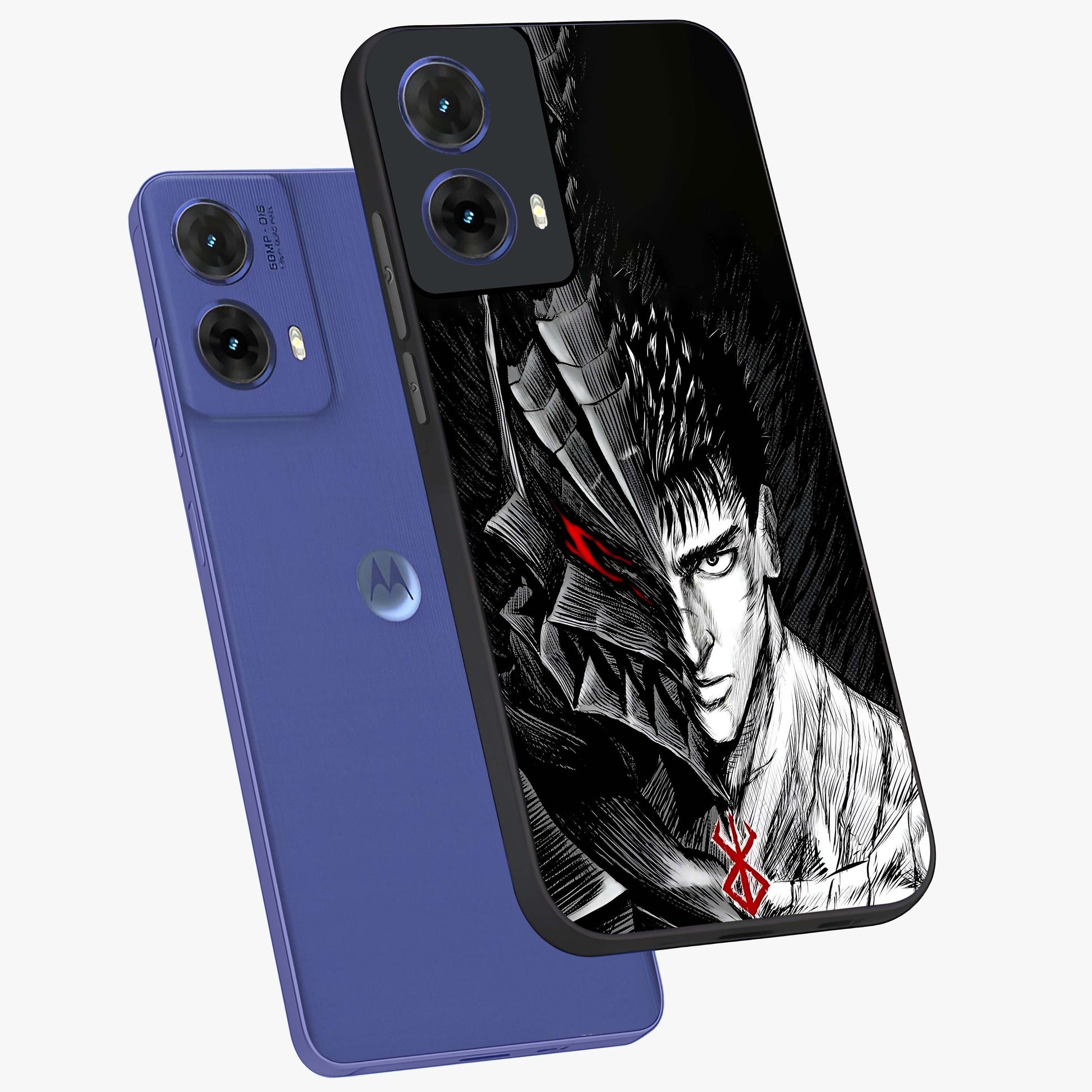 Berserker Blood Oath Glass Case displayed in angled mockup highlighting dark fantasy graphic design and powerful theme.