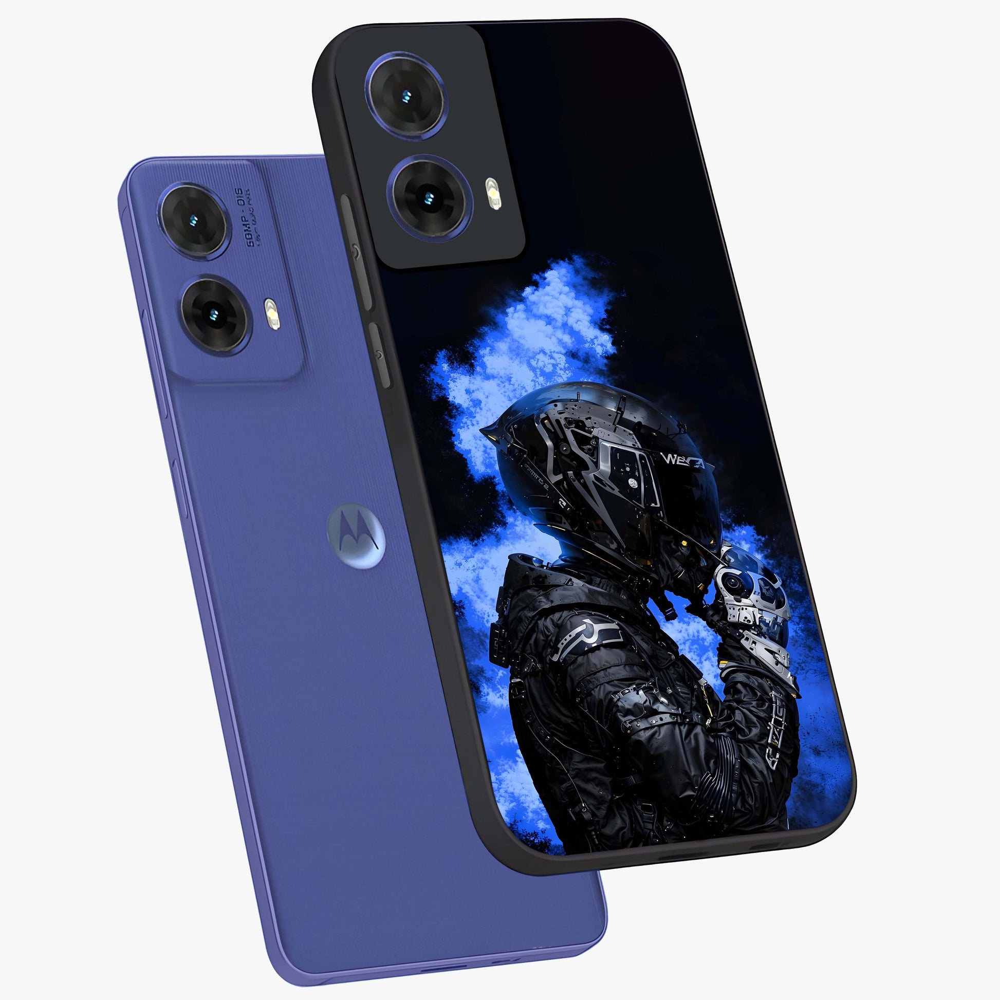 Cyber Sentinel Protocol Glass Case displayed in angled mockup highlighting digital cyber design with sci-fi aesthetic style.