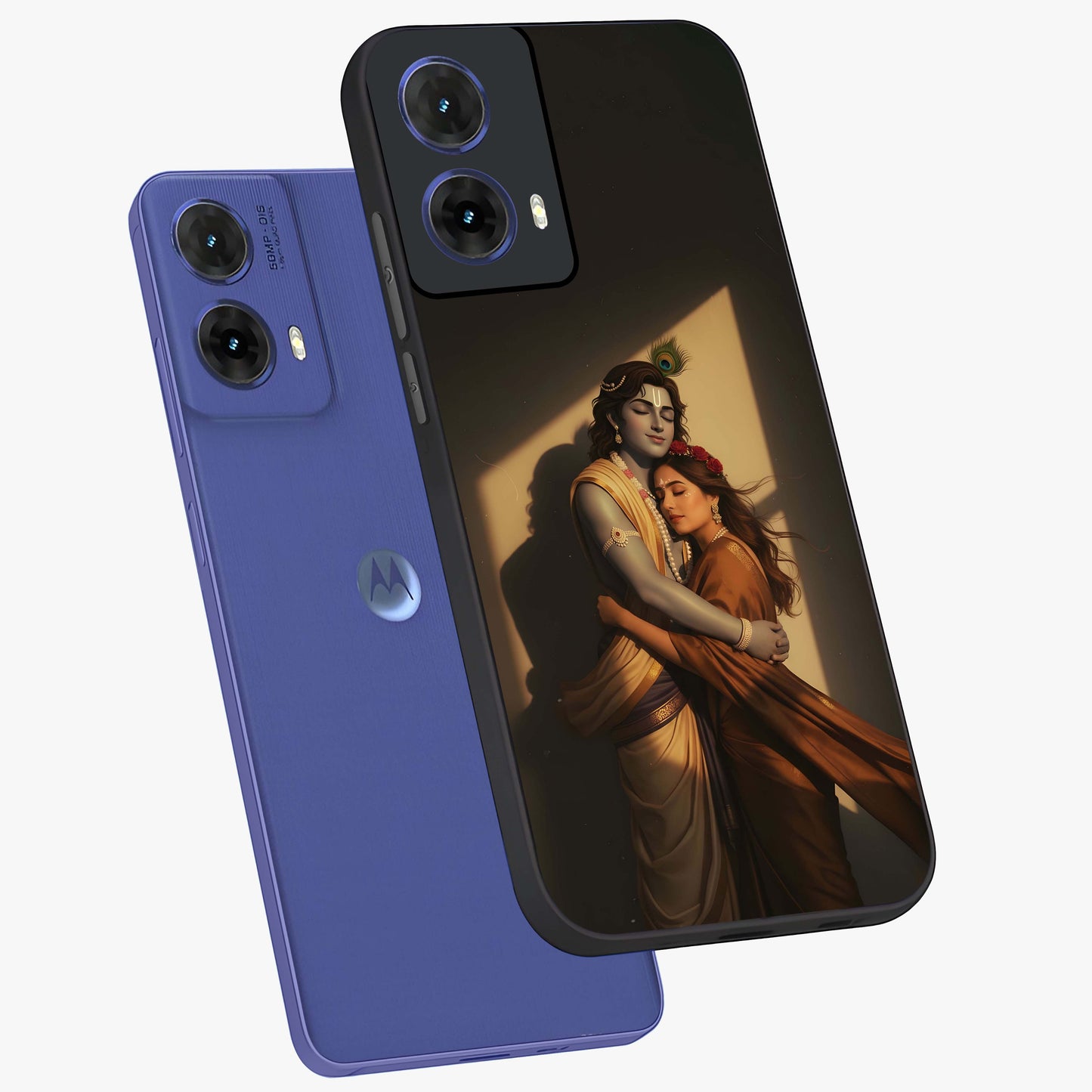 Divine Eternal Love Glass Case displayed in angled mockup highlighting elegant divine inspired design with peaceful aesthetic.