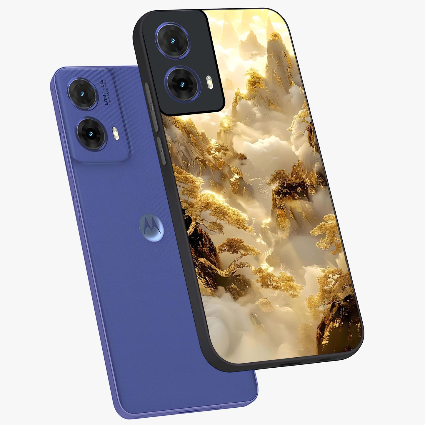 Gates Of Illumination Glass Case displayed in angled mockup highlighting radiant portal inspired design with fantasy aesthetic.