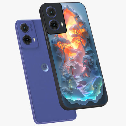 Glow Forest Portal Glass Case displayed in angled mockup highlighting mystical forest design with magical glowing aesthetic.