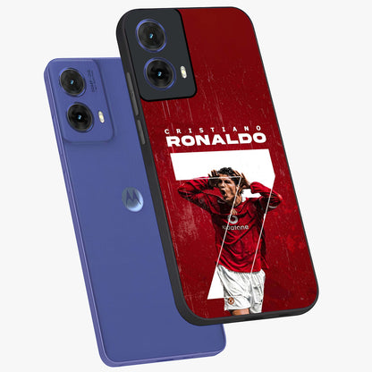 Goal Celebration Legacy Glass Case displayed in angled mockup highlighting energetic sports celebration design with bold athletic theme.