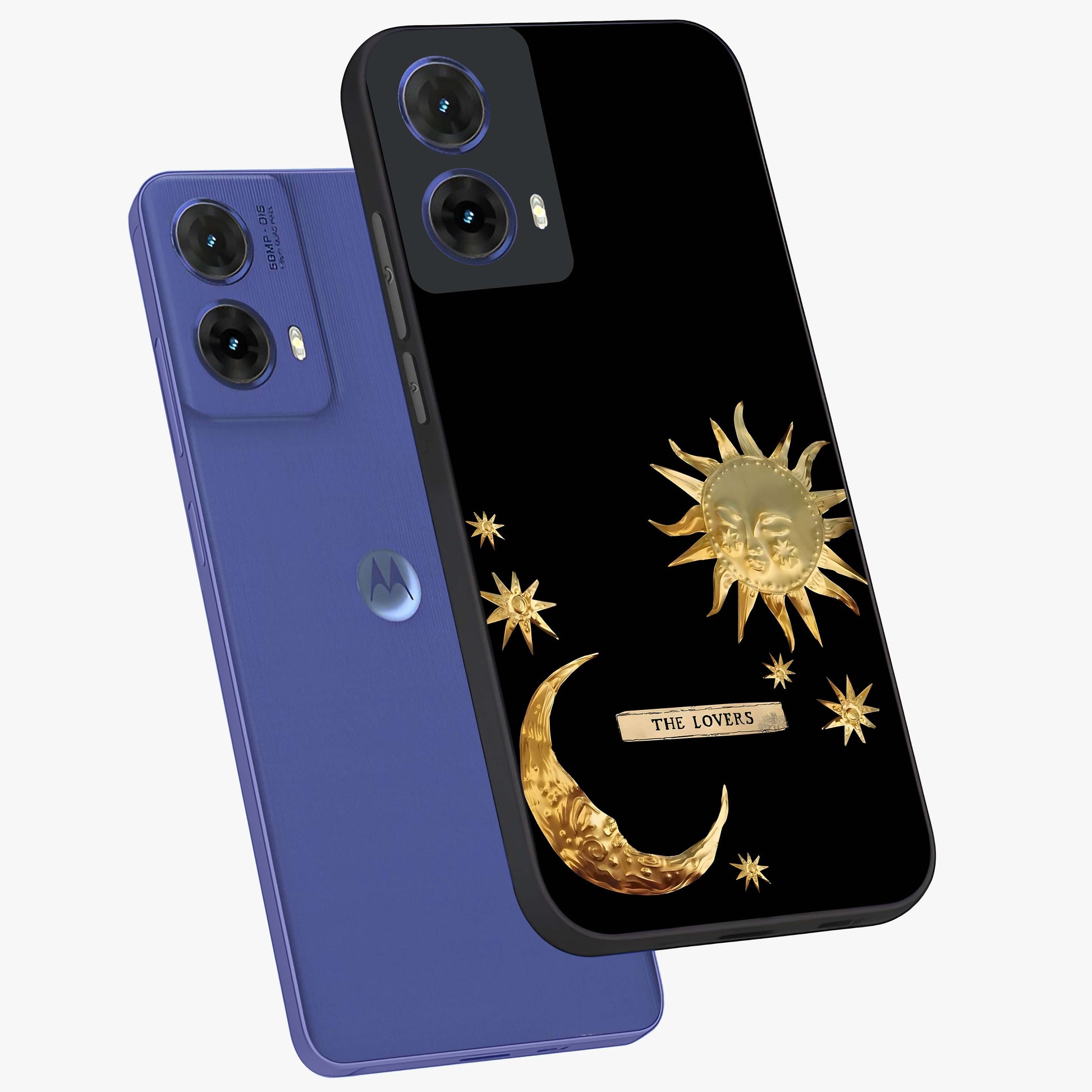 Gold Sun Blush Glass Case displayed in angled mockup highlighting radiant sun design with warm golden aesthetic.