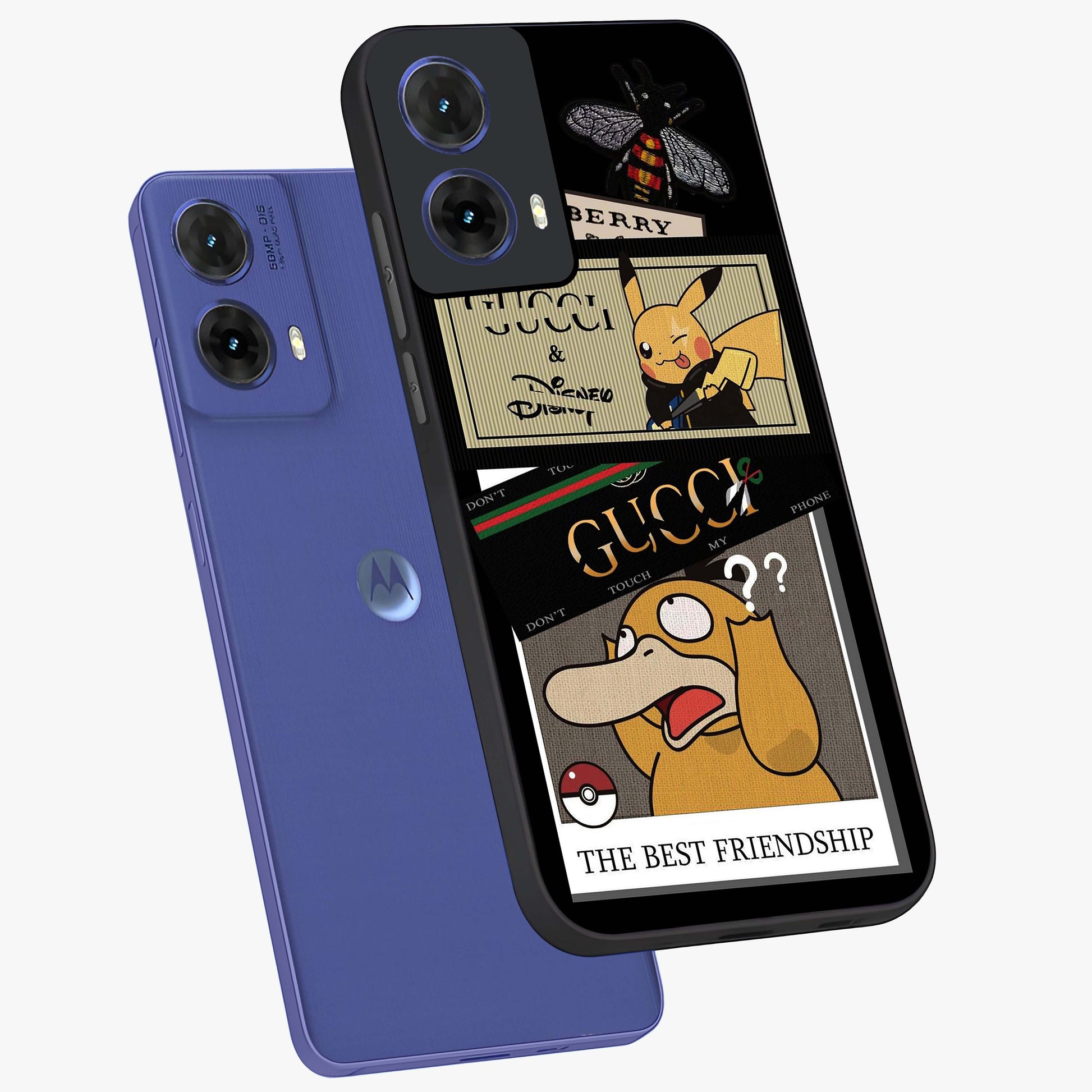 Gucci Play Mashup Glass Case displayed in angled mockup highlighting stylish fashion mashup design with bold aesthetic.