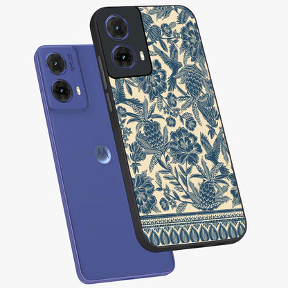 Heirloom Wild Bloom Glass Case displayed in angled mockup highlighting botanical bloom design with classic aesthetic style.