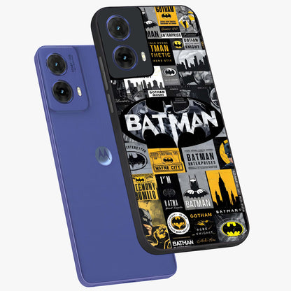 Knight Gotham Rise Glass Case displayed in angled mockup highlighting powerful knight silhouette design with dramatic aesthetic.