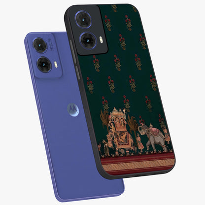 Macmerise Glass Case displayed in angled mockup highlighting trendy graphic design with sleek aesthetic style.