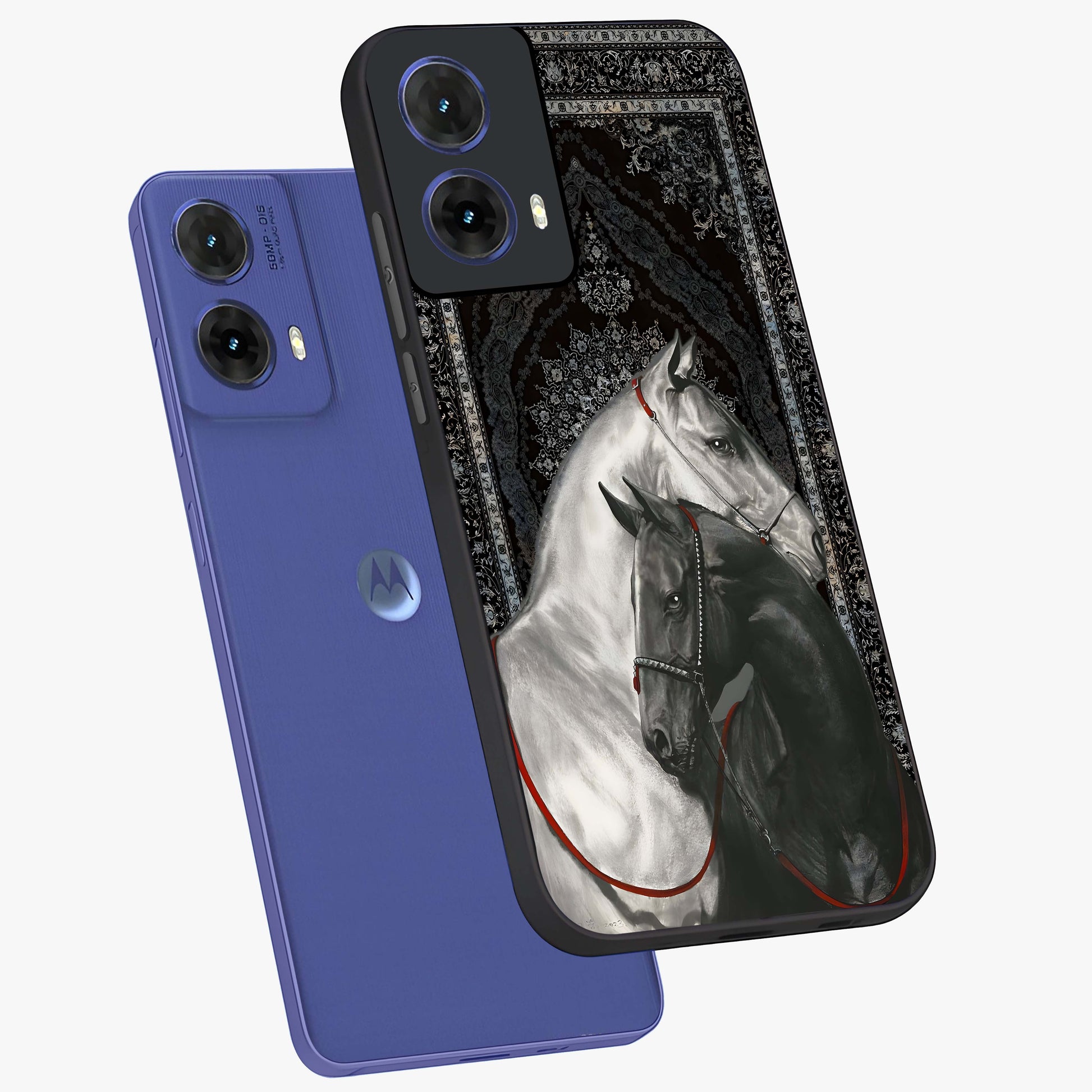 Majestic Ride Legacy Glass Case displayed in angled mockup highlighting sleek vehicle design with bold racing aesthetic.