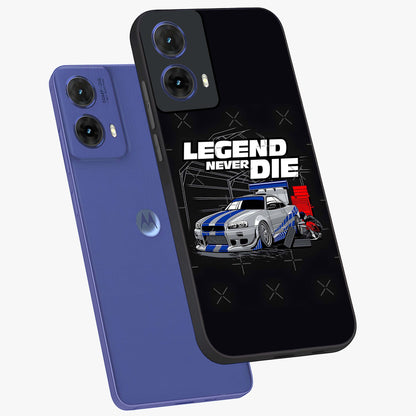 Midnight Racing Legacy Glass Case displayed in angled mockup highlighting dynamic automotive design with bold midnight aesthetic.