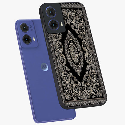 Noir Bloom Elegance Glass Case displayed in angled mockup highlighting refined flower design with stylish noir aesthetic.