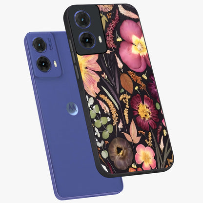 Petal Dream Tapestry Glass Case displayed in angled mockup highlighting decorative petal pattern with elegant botanical aesthetic.
