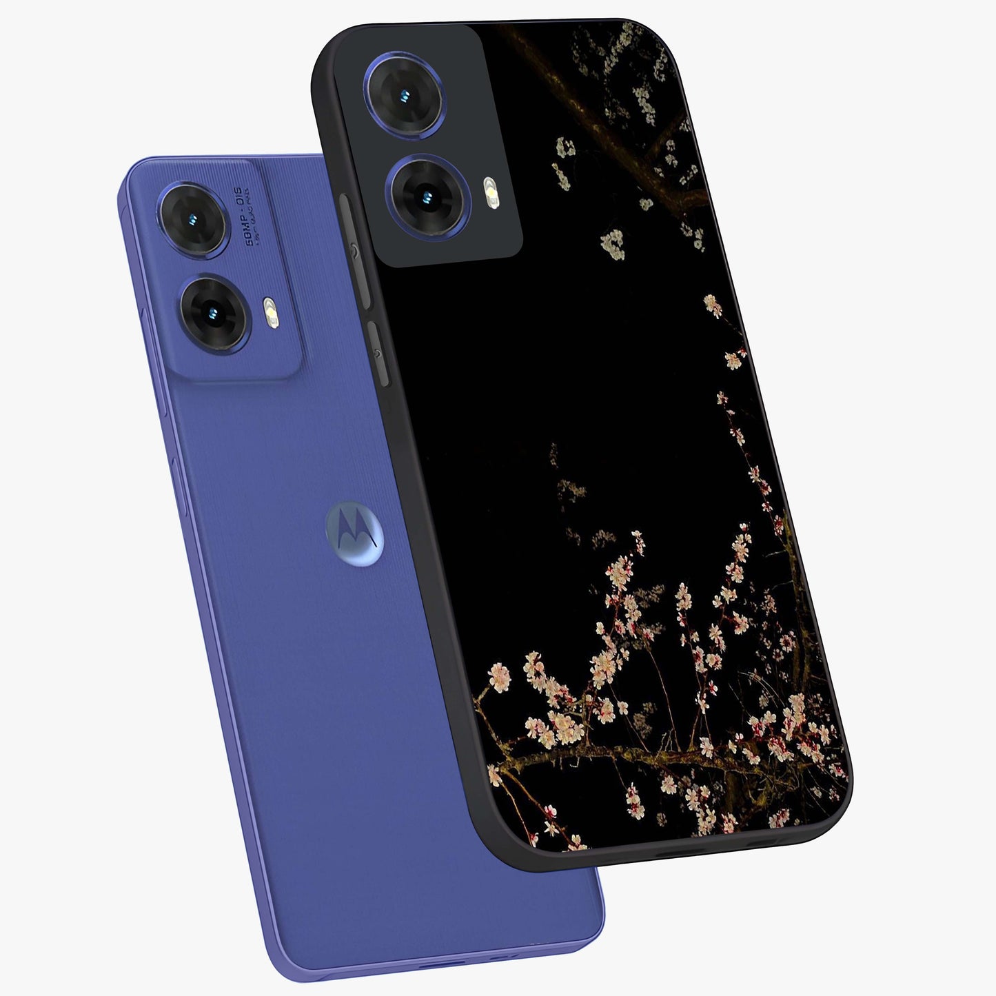 Petal Moon Light With Custom Name Glass Case displayed in angled mockup highlighting delicate petal design with custom name feature.