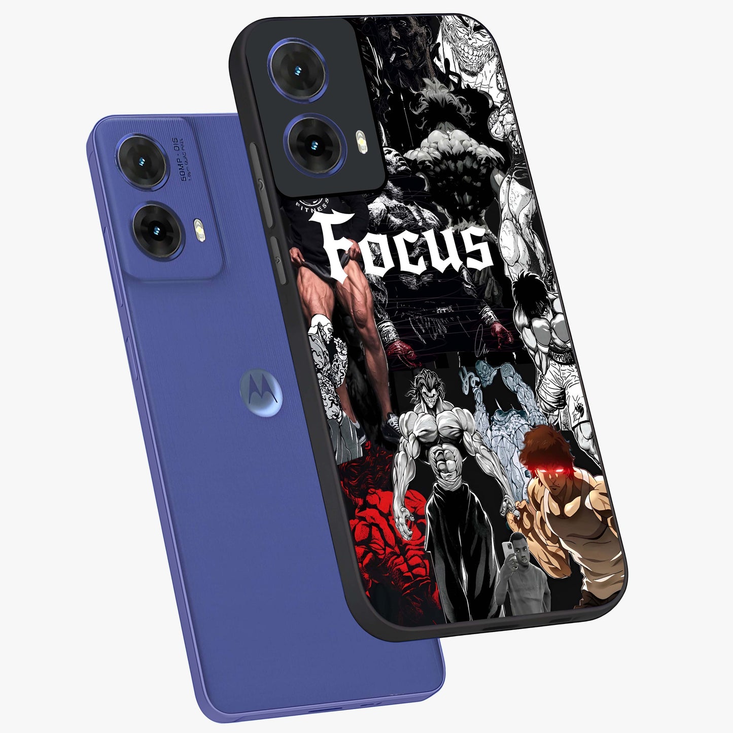 Relentless Power Focus Glass Case displayed in angled mockup highlighting bold statement design with modern aesthetic style.