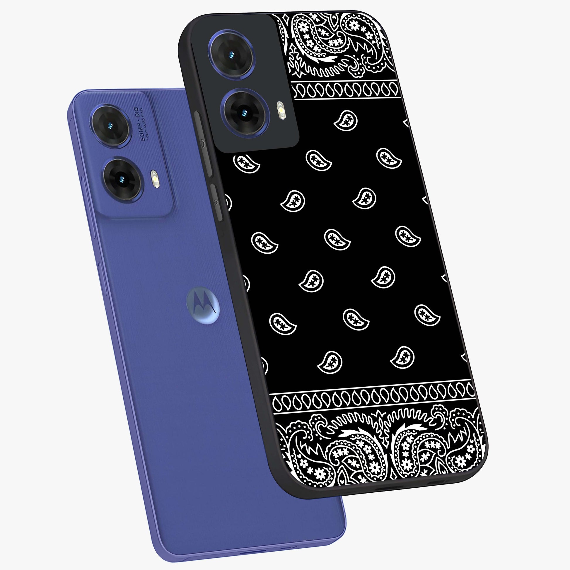 Retro Rebel Threads Glass Case displayed in angled mockup highlighting retro inspired graphic design with rebellious aesthetic.