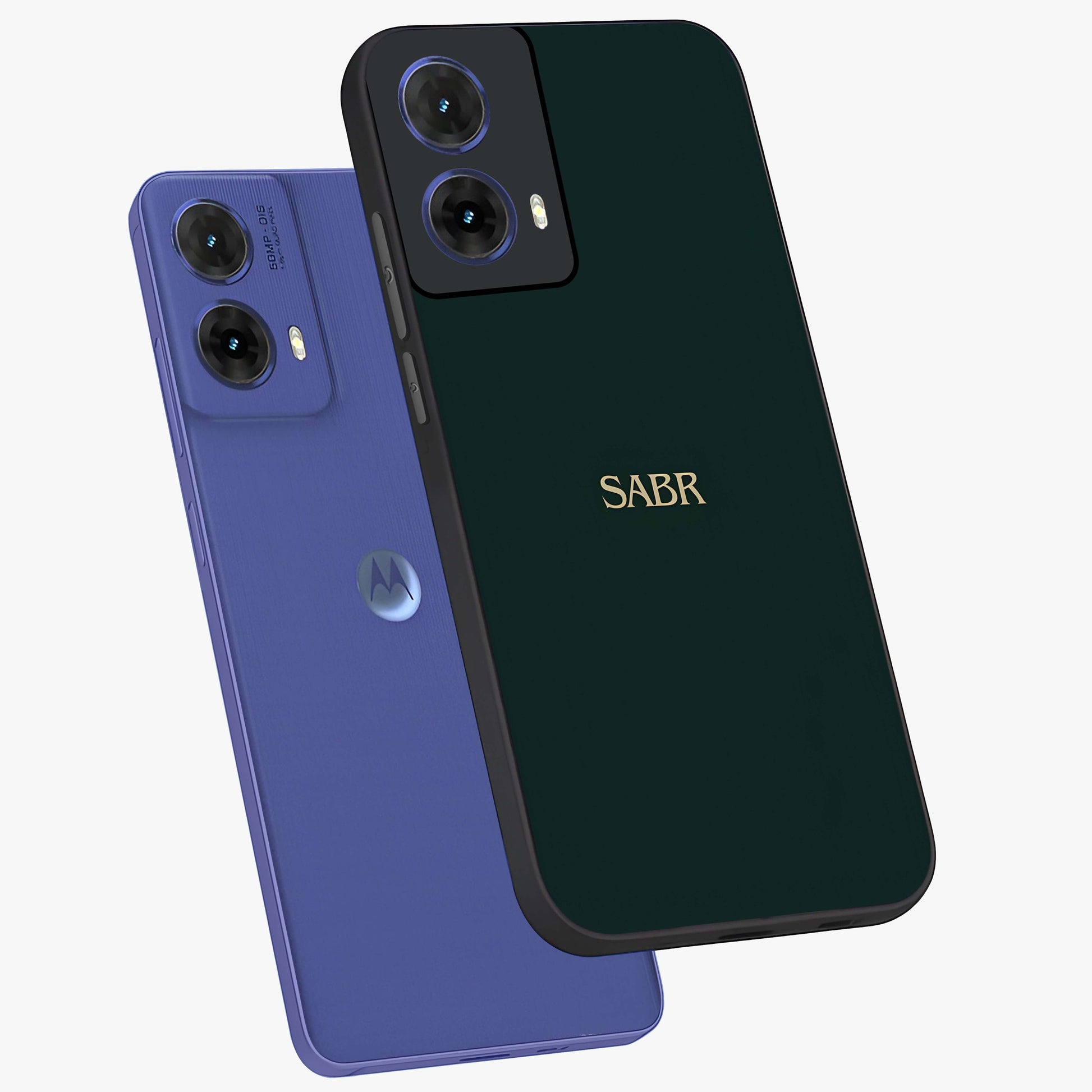 Sabr Minimal Patience Glass Case displayed in angled mockup highlighting simple inspirational design with clean aesthetic style.