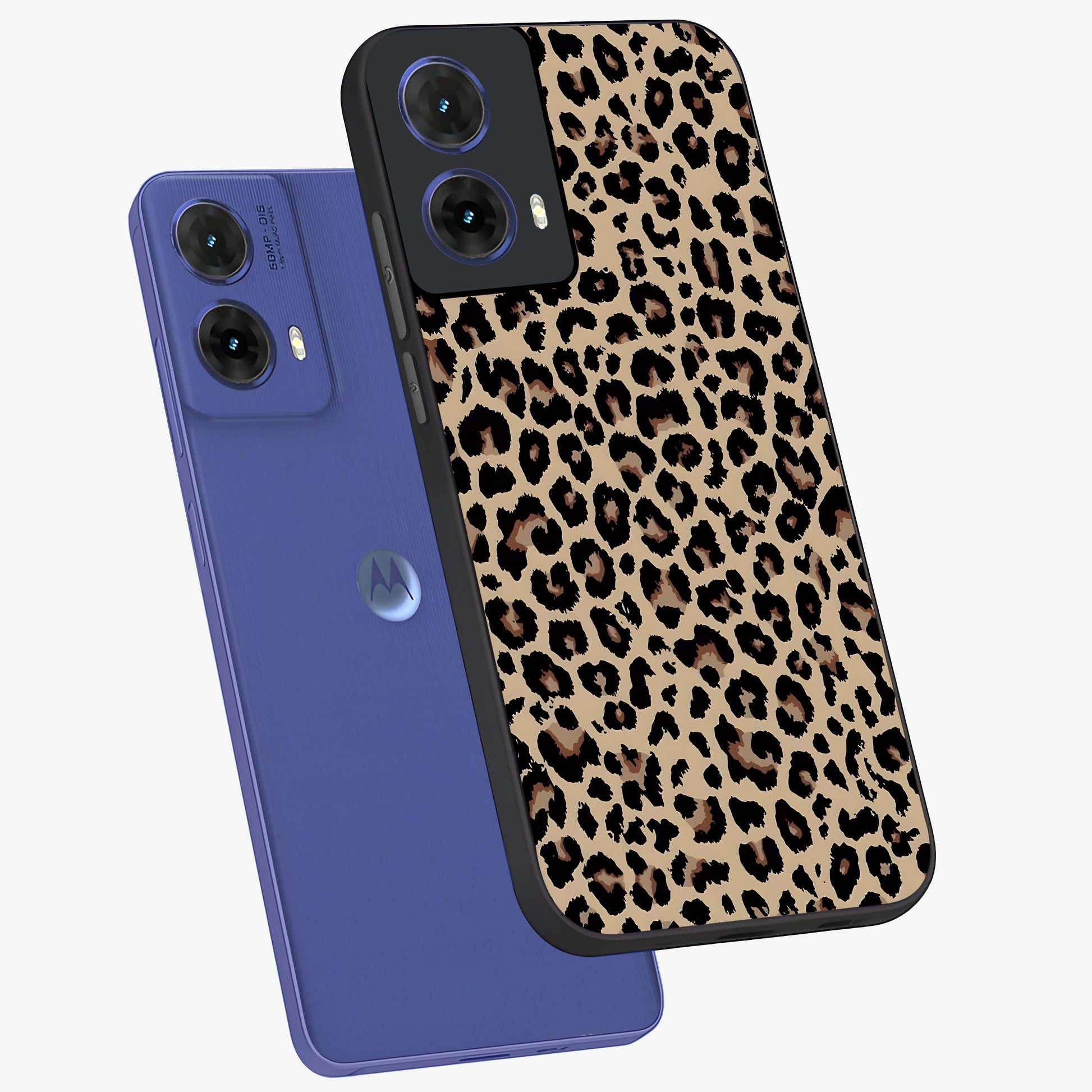 Savage Chic Pattern Glass Case displayed in angled mockup highlighting bold fashion inspired design with chic aesthetic.