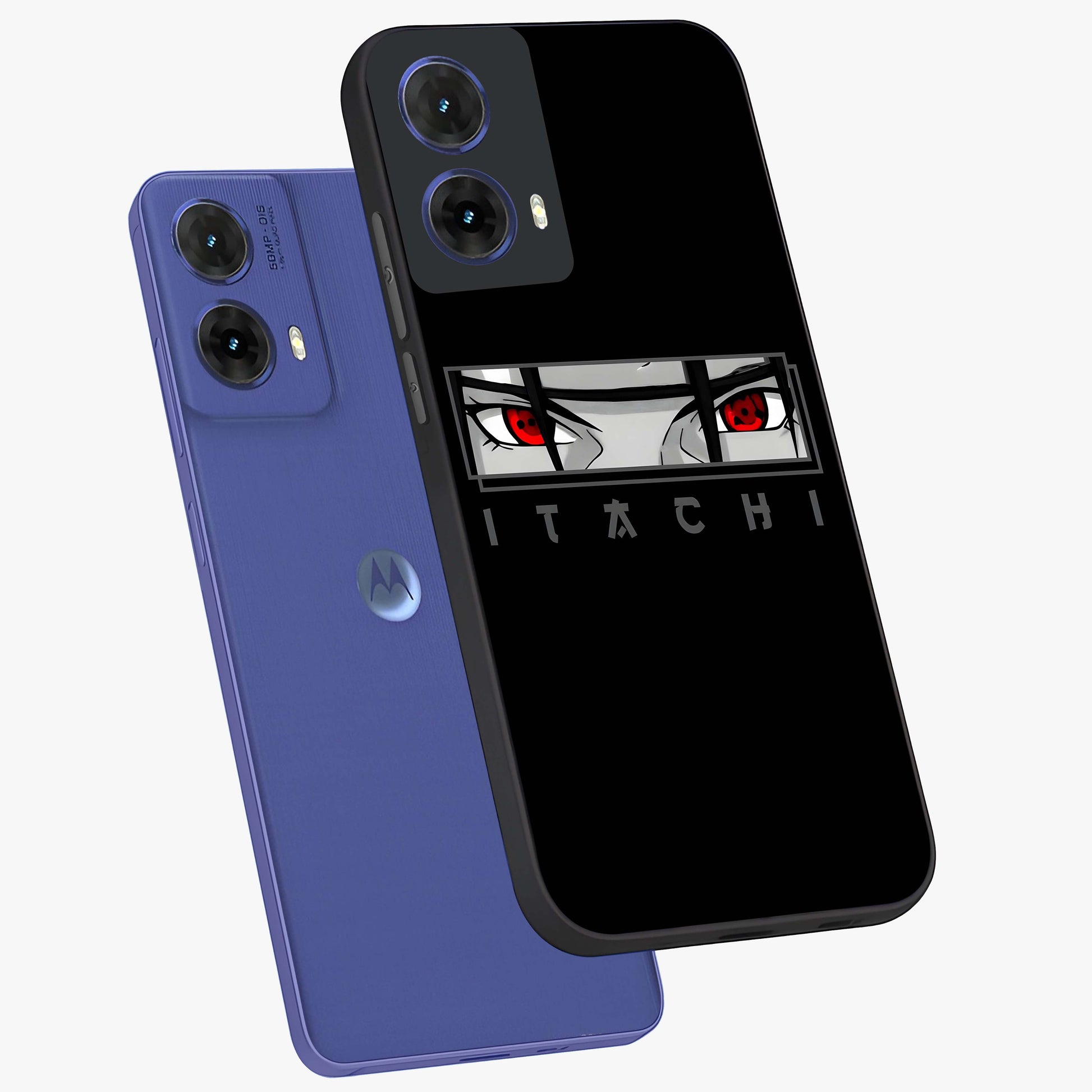 Scarlet Gaze Dominance Glass Case displayed in angled mockup highlighting intense visual design with bold scarlet aesthetic.