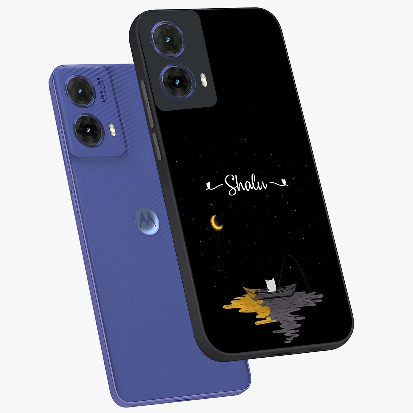 Silent Night Row Glass Case displayed in angled mockup highlighting peaceful evening design with dreamy night aesthetic.