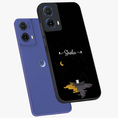 Silent Night Row Glass Case displayed in angled mockup highlighting peaceful evening design with dreamy night aesthetic.