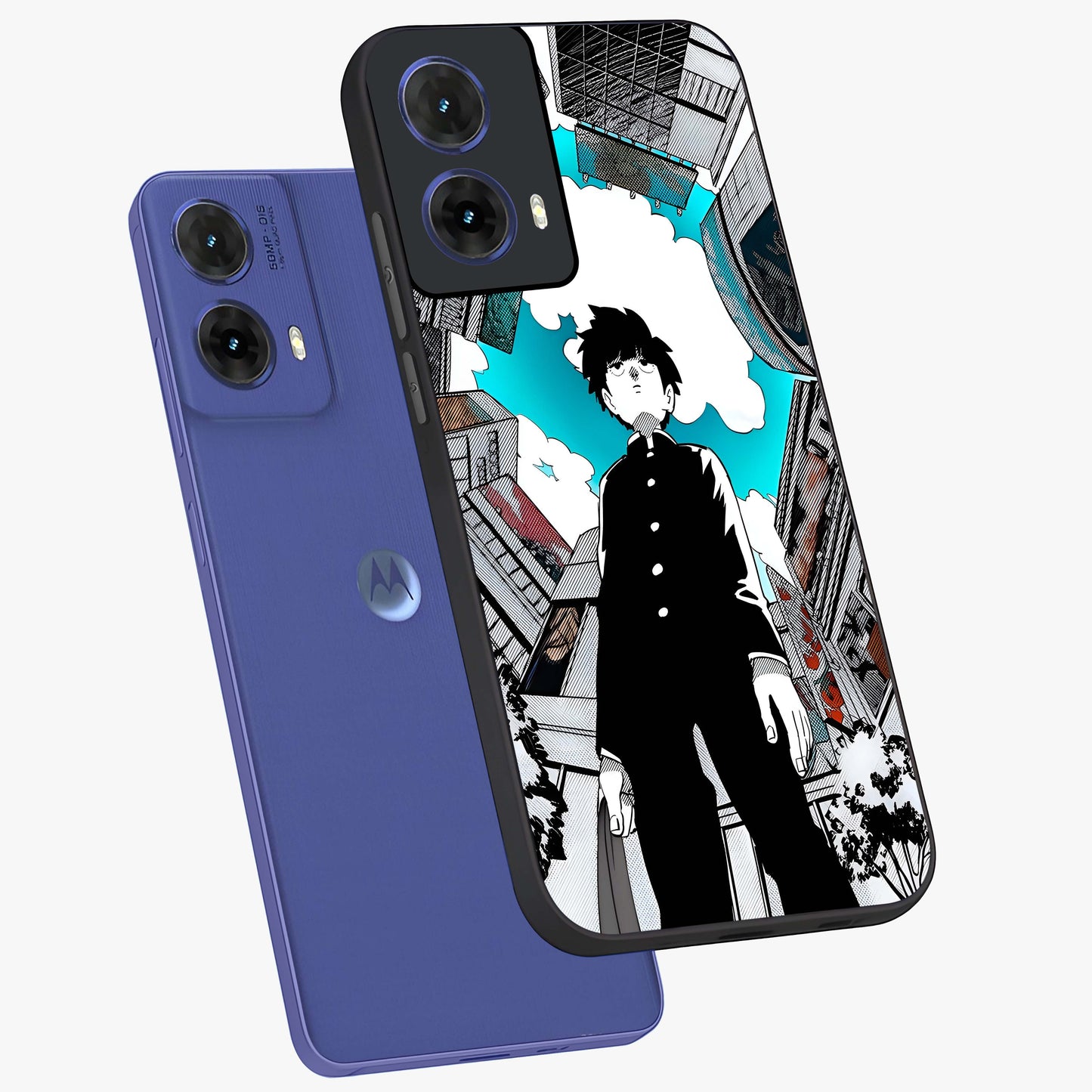 Silent Psychic Awakening Glass Case displayed in angled mockup highlighting spiritual awakening design with cosmic aesthetic.