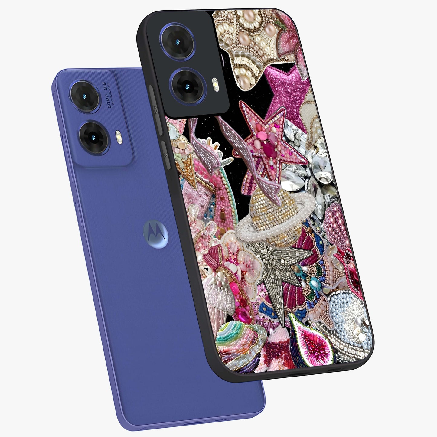 Starlit Jewel Dream Glass Case displayed in angled mockup highlighting glowing celestial jewel design with dreamy aesthetic.