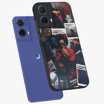 The Weeknd Glass Case displayed in angled mockup highlighting stylish pop culture inspired design with modern aesthetic.
