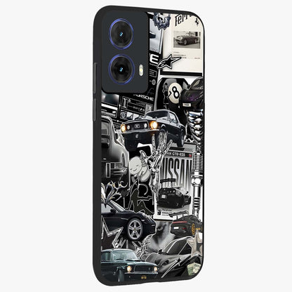 Aesthetic Dark Love Glass Case upright view showcasing dramatic romantic artwork with modern aesthetic style.
