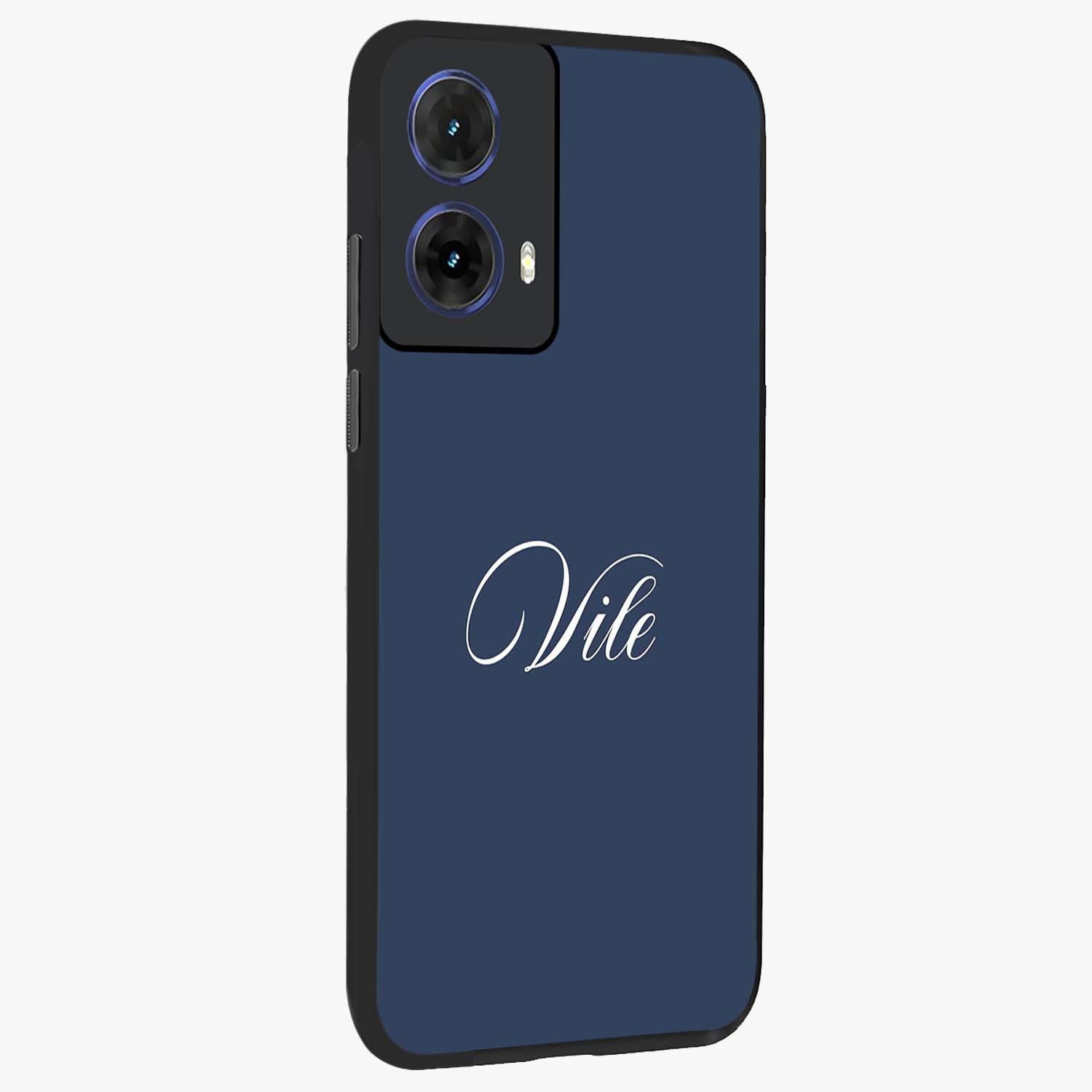 Blue Vintage Floral Pattern Glass Case displayed in angled mockup highlighting classic blue floral pattern and retro aesthetic design.