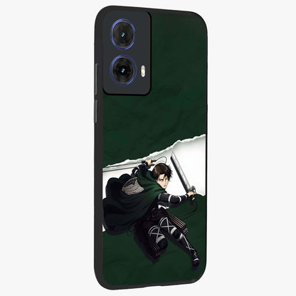 Emerald War Vanguard Glass Case upright view showcasing dramatic warrior artwork with bold fantasy theme.