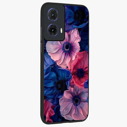 Flower Paper Art Pattern Glass Case upright view showcasing decorative paper floral artwork with creative craft style.