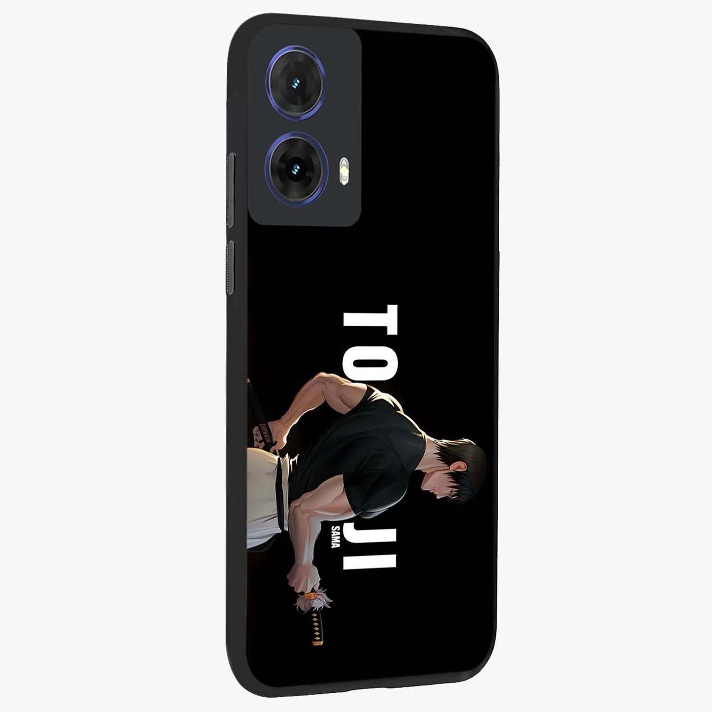 Midnight Blade Resolve Glass Case upright view showcasing intense warrior artwork with midnight battle theme.