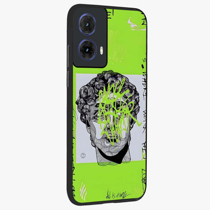 Neo Graffiti Rebellion Glass Case upright view showcasing colorful graffiti artwork with bold modern street style.